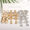 Women's Gold Tone Ginkgo Leaf Tassel Earrings Geometric Floral Statement Jewelry With Stainless Steel Posts And Electroplated Finish