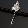 Women's Gold Tone Metal Word Clip Hairpin With Simple Floral Design And Electroplated Finish Hair Accessory