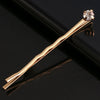 Women's Gold Tone Metal Word Clip Hairpin With Simple Floral Design And Electroplated Finish Hair Accessory