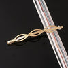 Women's Gold Tone Metal Word Clip Hairpin With Simple Floral Design And Electroplated Finish Hair Accessory