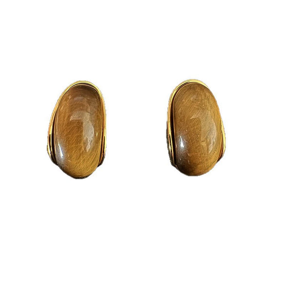 Women's Goldplated Copper Geometric Earrings With Sterling Silver Ear Wires Minimalist Electroplated Wholesale Jewelry