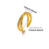 Women's Goldplated Copper Geometric Open Ring With Sunflower Pattern And Adjustable Minimalist Band