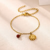 Women's Goldplated Floral Heart Pearl Y Necklace With Baroqueinspired Pendant And Ochain Design