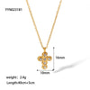Women's Goldplated Stainless Steel Geometric Heart Necklace And Earring Set With Cubic Zirconia Accents