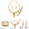 Women's Goldplated Stainless Steel Jewelry Set With Geometric Necklace Bracelet And Earrings For A Simple Trendy Look