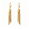 Women's Goldplated Stainless Steel Jewelry Set With Geometric Necklace Bracelet And Earrings For A Simple Trendy Look