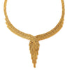 Women's Goldplated Stainless Steel Jewelry Set With Geometric Necklace Bracelet And Earrings For A Simple Trendy Look