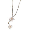 Women's Goldplated Zinc Alloy Frangipani Flower Pendant Necklace Rustic Floral Jewelry Accessory