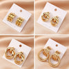 Women's Goldtone Alloy Geometric Earrings Handmade Fashion Jewelry With A Distinctive Statement Style For Wholesale
