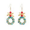 Women's Goldtone Bell Tassel Drop Earrings Electroplated Alloy Botanical Forestinspired Holiday Jewelry