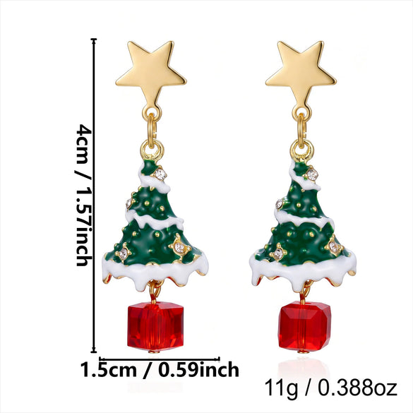 Women's Goldtone Bell Tassel Drop Earrings Electroplated Alloy Botanical Forestinspired Holiday Jewelry