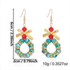 Women's Goldtone Bell Tassel Drop Earrings Electroplated Alloy Botanical Forestinspired Holiday Jewelry