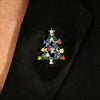 Women's Goldtone Electroplated Alloy Christmas Letter Brooch Pin Fashion Jewelry Accessory