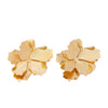 Women's Goldtone Electroplated Flower Earrings With Threedimensional Floral Design And Exaggerated Fashion Style