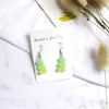 Women's Gradient Candy Color Cartoon Bear Earrings Cute Resin And Plastic Pendant Jewelry For Wholesale