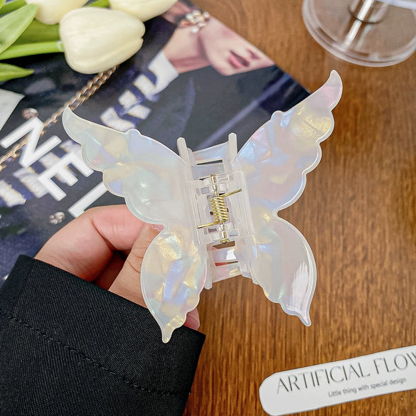 Women's Hair Accessories Handmade Pvc Butterfly Hair Grab Clip