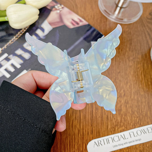 Women's Hair Accessories Handmade Pvc Butterfly Hair Grab Clip