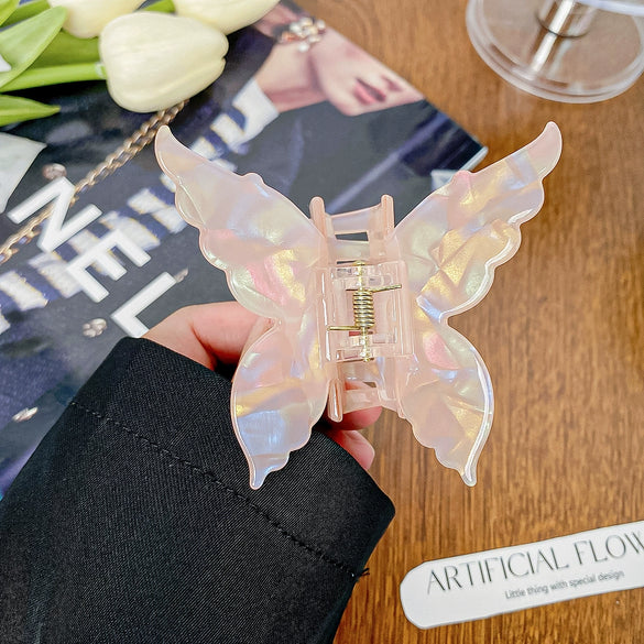Women's Hair Accessories Handmade Pvc Butterfly Hair Grab Clip