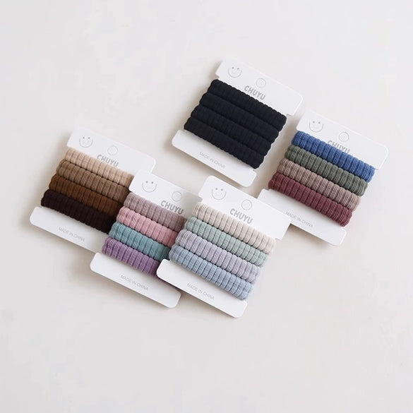 Women's Hair Band Mixed Material Handmade High Elastic Simple Ponytail Hair Rope