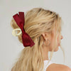 Women's Hair Clip Polyester Fiber Black Bow Handmade