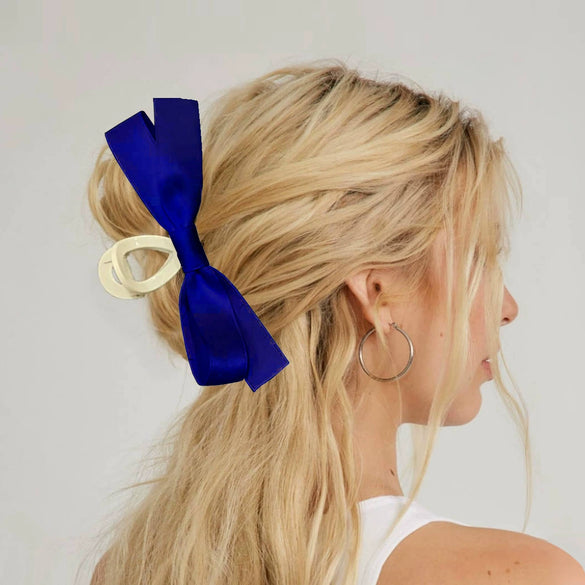 Women's Hair Clip Polyester Fiber Black Bow Handmade