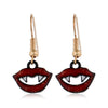 Women's Halloween Alloy Earrings With Dripping Oil Finish Pumpkin Ghost And Spider Designs Playful Festive Costume Jewelry