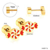 Women's Halloween Candy Earrings In Stainless Steel With Electroplated Finish And Festive Fashion Style