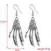 Women’s Halloween Skull Spider And Pumpkin Alloy Drop Earrings With Electroplated Finish Playful Spooky Cartoon Festival Jewelry