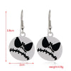 Women’s Halloween Skull Spider And Pumpkin Alloy Drop Earrings With Electroplated Finish Playful Spooky Cartoon Festival Jewelry