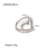 Women's Hammered Heart Titanium Steel Goldplated Ring