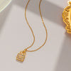 Women's Handbag Clavicle Chain Necklace In Internet Celebrity Style With H Letter And Full Diamond Made Of Gold Titanium Steel And Electroplated
