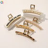 Women's Handmade Acetate Alloy Shark Hair Clip Large Grip Claw Hairpin Hair Accessory