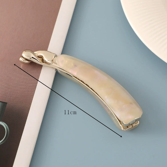 Women's Handmade Acetate Banana Hair Clip For Ponytail Styling Elegant Backofhead Hair Accessory