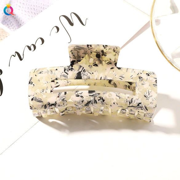 Women's Handmade Acetate Hair Claw Clip Simple Geometric Hairpin For Secure Back Hair Styling