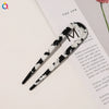 Women's Handmade Acetate Hair Clip With Marble Pattern Simple Geometric Ushaped Hairpin Accessory