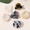 Women's Handmade Acetate Hair Clip With Plaid Geometric Heartinspired Round Design Stylish Duckbill Hair Claw Accessory
