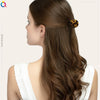 Women's Handmade Acetate Hair Clip With Plaid Geometric Heartinspired Round Design Stylish Duckbill Hair Claw Accessory