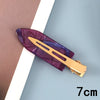 Women's Handmade Acetate Hair Side Clip With Frosted Finish Seamless Bangs Edge Barrette And Simple Letter Design