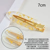 Women's Handmade Acetate Hair Side Clip With Frosted Finish Seamless Bangs Edge Barrette And Simple Letter Design