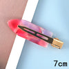 Women's Handmade Acetate Hair Side Clip With Frosted Finish Seamless Bangs Edge Barrette And Simple Letter Design