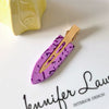 Women's Handmade Acetate Hair Side Clip With Frosted Finish Seamless Bangs Edge Barrette And Simple Letter Design
