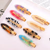 Women's Handmade Acetate Hair Side Clip With Frosted Finish Seamless Bangs Edge Barrette And Simple Letter Design