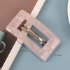 Women's Handmade Acetate Rectangular Hair Clips Minimalist Geometric Spring Ponytail Barrettes