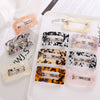 Women's Handmade Acetate Rectangular Hair Clips Minimalist Geometric Spring Ponytail Barrettes