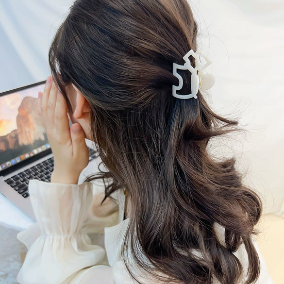 Women's Handmade Acetic Acid Dog Hollow Floral Hairpin Cute Animal Style Hair Accessories