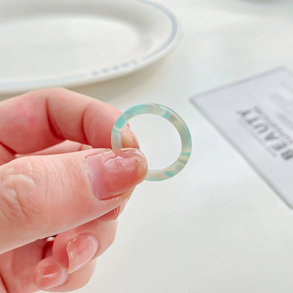Women's Handmade Acetic Acid Fashionable Retro Ring Jewelry