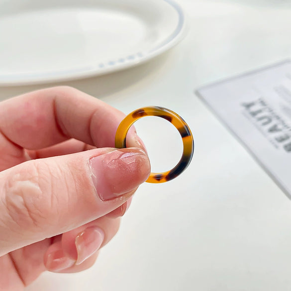 Women's Handmade Acetic Acid Fashionable Retro Ring Jewelry