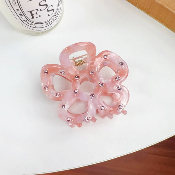 Women's Handmade Acetic Acid Fivepetal Flower Hair Accessories Grab Clip