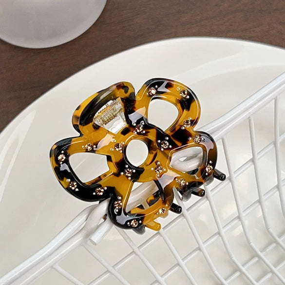 Women's Handmade Acetic Acid Fivepetal Flower Hair Accessories Grab Clip