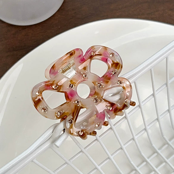 Women's Handmade Acetic Acid Fivepetal Flower Hair Accessories Grab Clip